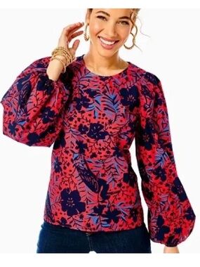 Lilly Pulitzer Lynnley Balloon Sleeve Blouse